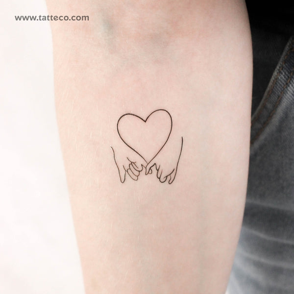 Pinky Promise Love Temporary Tattoo - Set of 3