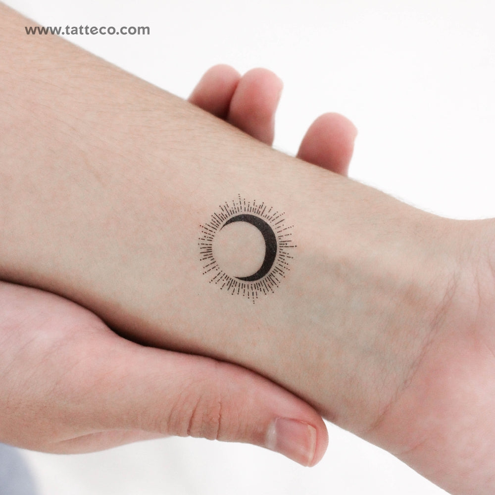 Moon Eclipse Temporary Tattoo - Set of 3