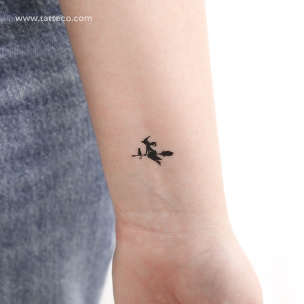 Flying Witch Temporary Tattoo - Set of 3