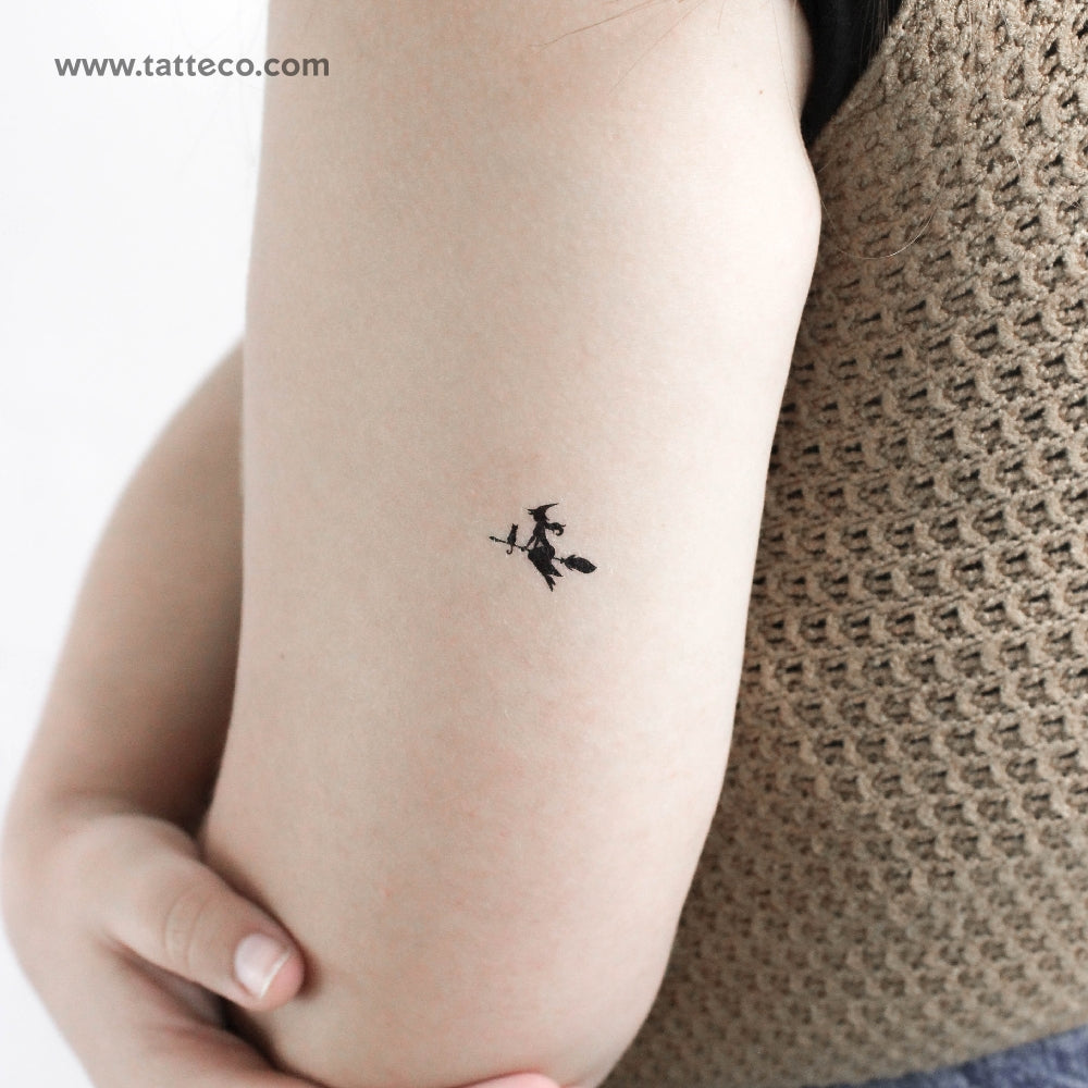 Flying Witch Temporary Tattoo - Set of 3