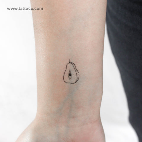 Pear Temporary Tattoo - Set of 3