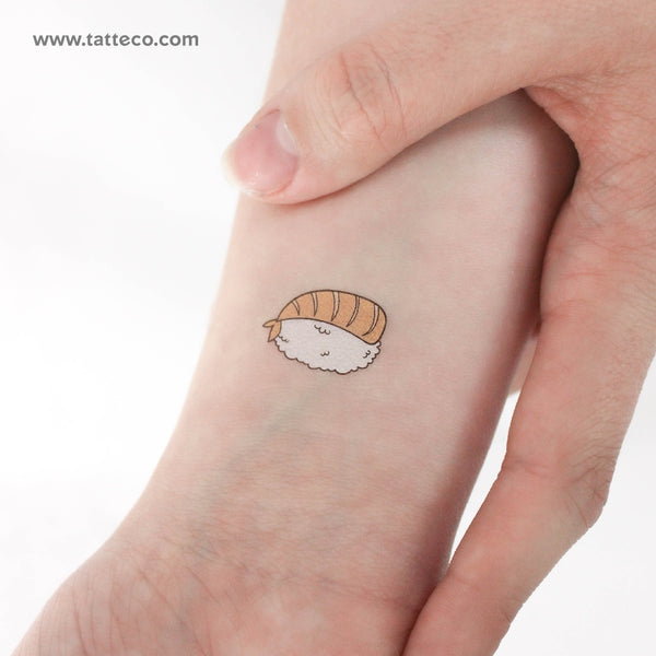 Shrimp Nigiri Temporary Tattoo - Set of 3