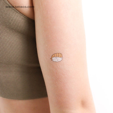 Shrimp Nigiri Temporary Tattoo - Set of 3