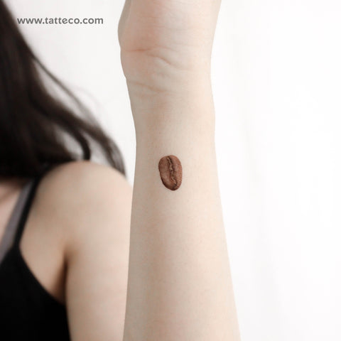 Coffee Bean Temporary Tattoo - Set of 3