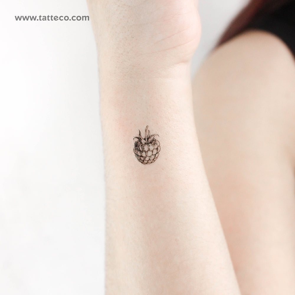 Raspberry Temporary Tattoo - Set of 3