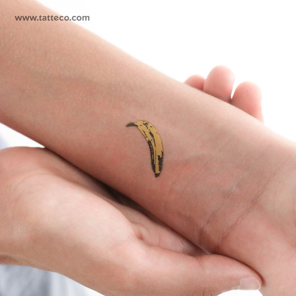 Yellow Banana Temporary Tattoo - Set of 3