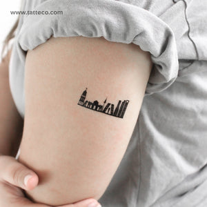 Madrid Skyline Temporary Tattoo - Set of 3