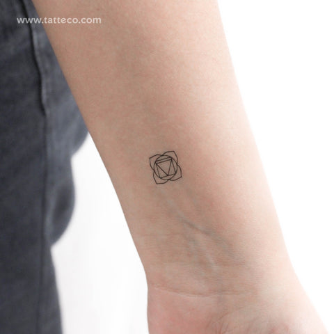 Small Muladhara Chakra Temporary Tattoo - Set of 3