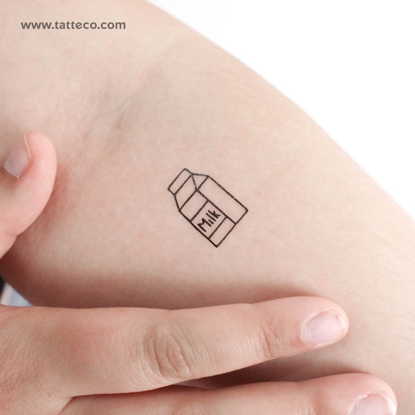 Milk Temporary Tattoo - Set of 3