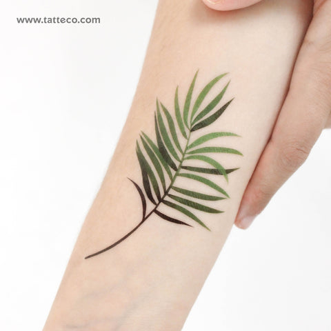 Palm Leaf Temporary Tattoo - Set of 3