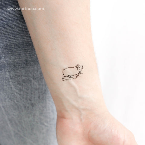 Pig Temporary Tattoo - Set of 3