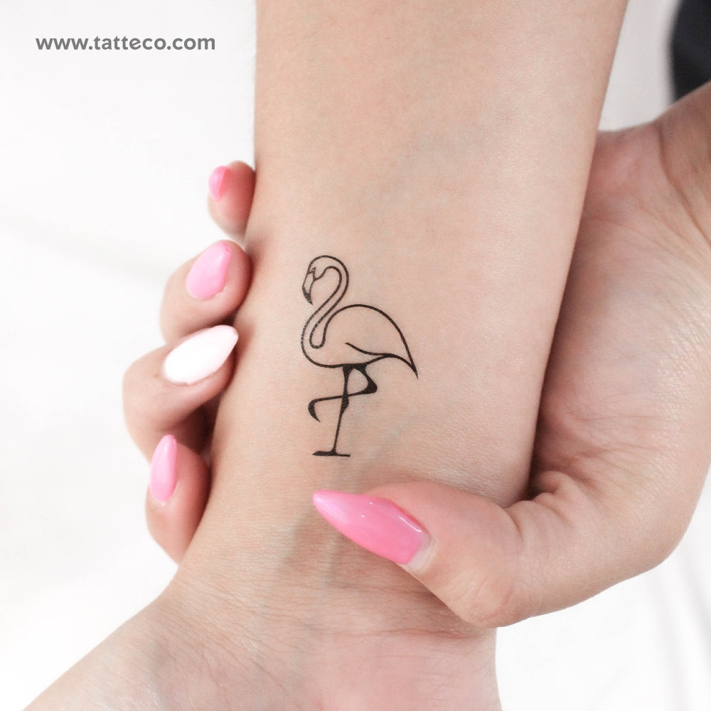 Flamingo Temporary Tattoo - Set of 3