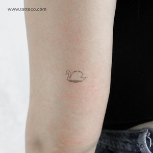 Swan Outline Temporary Tattoo - Set of 3