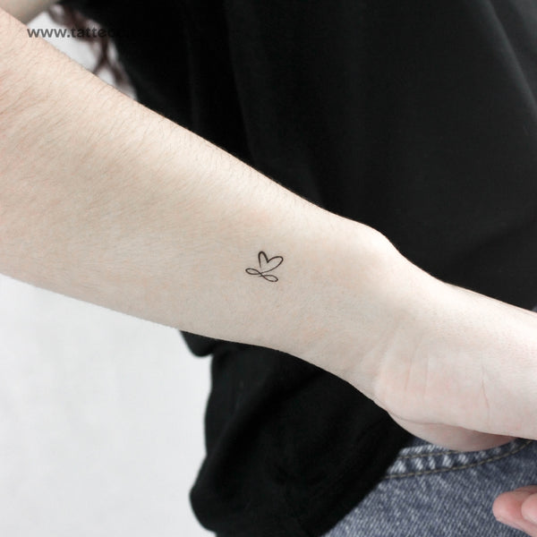 Hand-Drawn Infinity Heart Temporary Tattoo - Set of 3