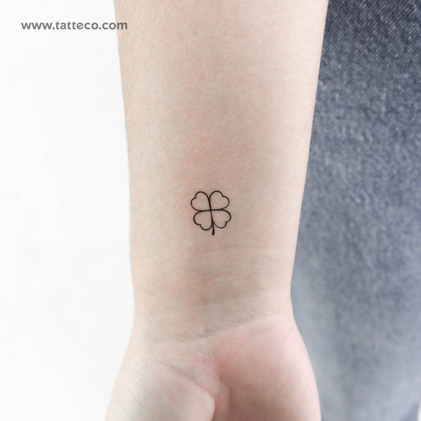 Little Minimalist Four-Leaf Clover Temporary Tattoo - Set of 3