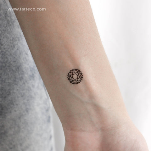 Small Sahasrara Chakra Temporary Tattoo - Set of 3