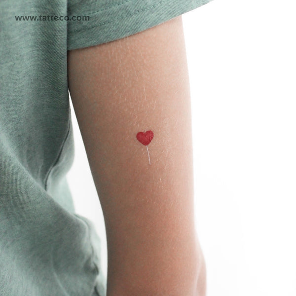 Heart Lollipop Temporary Tattoo - Set of 3