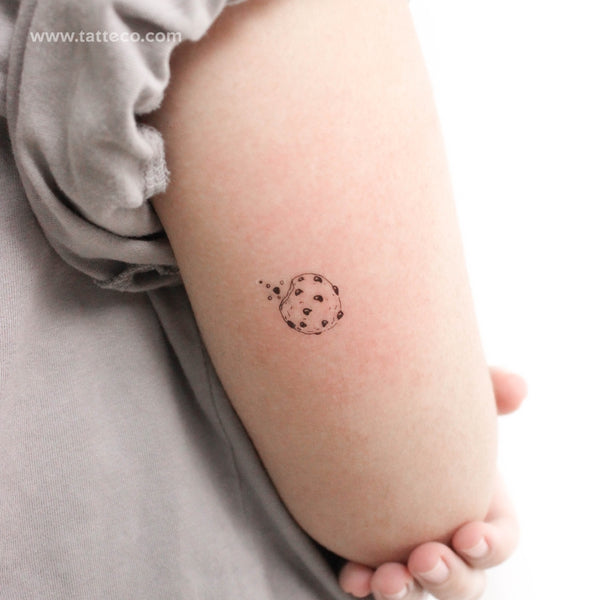 Chocolate Chip Cookie Temporary Tattoo - Set of 3