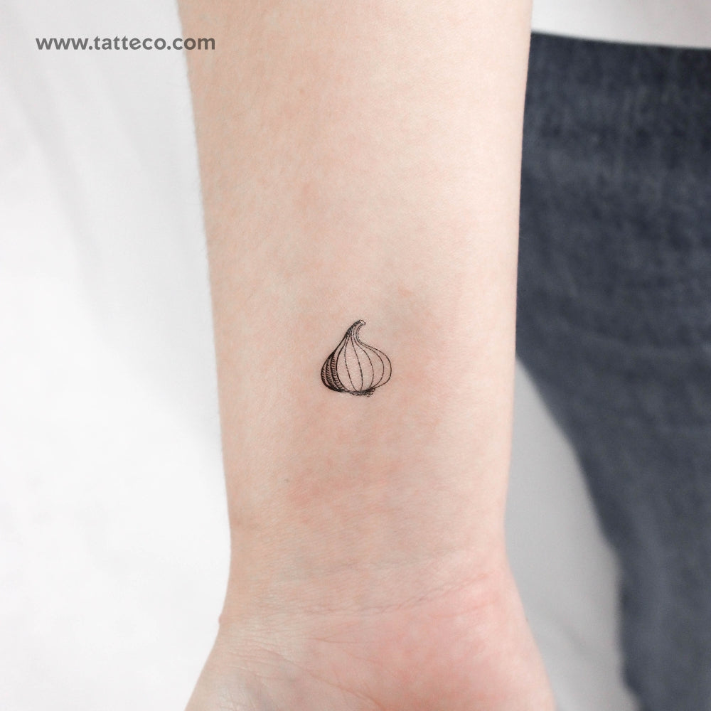 Garlic Temporary Tattoo - Set of 3