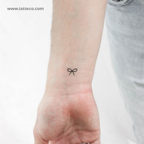 Minimalist Bow Temporary Tattoo - Set of 3