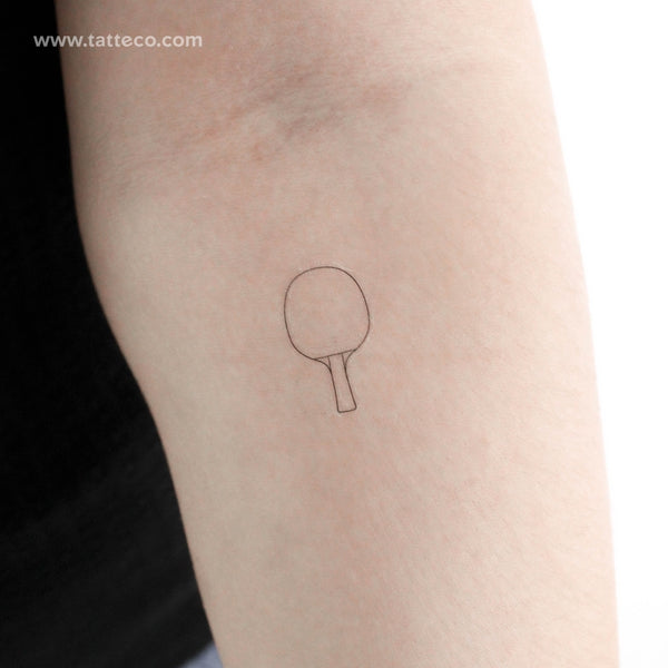 Ping Pong Paddle Temporary Tattoo - Set of 3