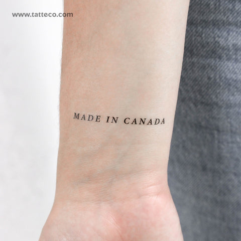 Made In Canada Temporary Tattoo - Set of 3