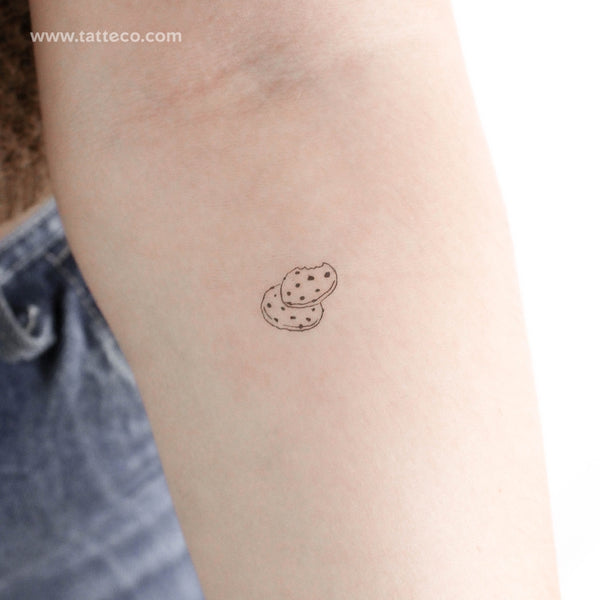 Chocolate Chip Cookies Temporary Tattoo - Set of 3