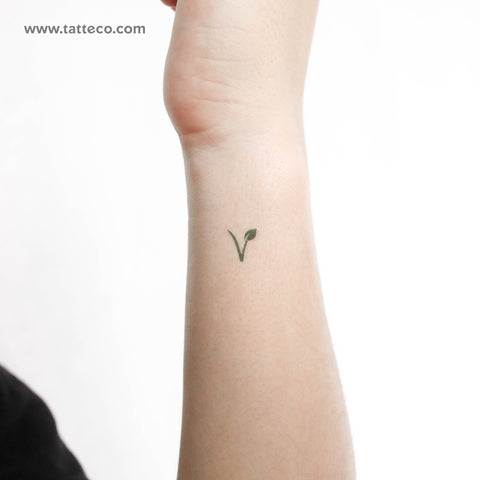 Vegetarian Symbol Temporary Tattoo (Set of 3)