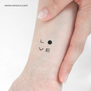 Abstract Love Temporary Tattoo - Set of 3
