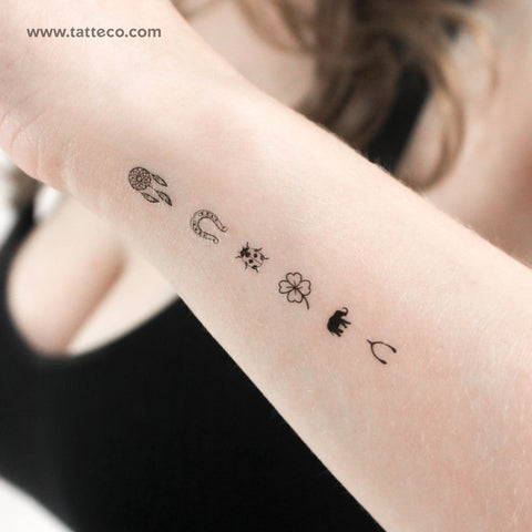 Lucky Chain Temporary Tattoo - Set of 3