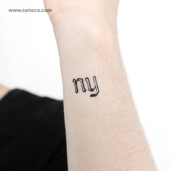 Medieval Font NY Temporary Tattoo - Set of 3