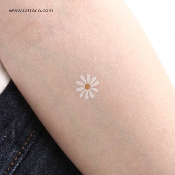 Little White Daisy Temporary Tattoo - Set of 3