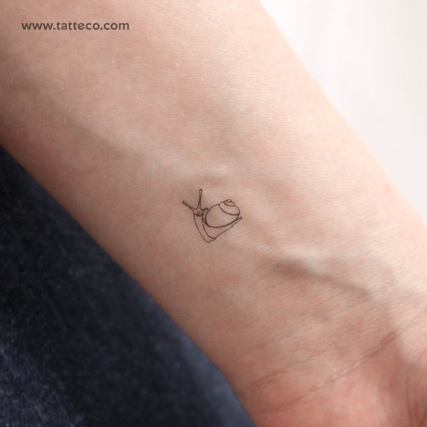 Tiny Snail Temporary Tattoo - Set of 3