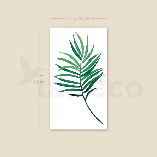 Palm Leaf Temporary Tattoo - Set of 3