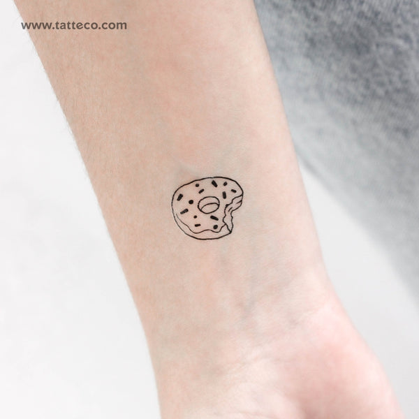 Bitten Donut Temporary Tattoo - Set of 3