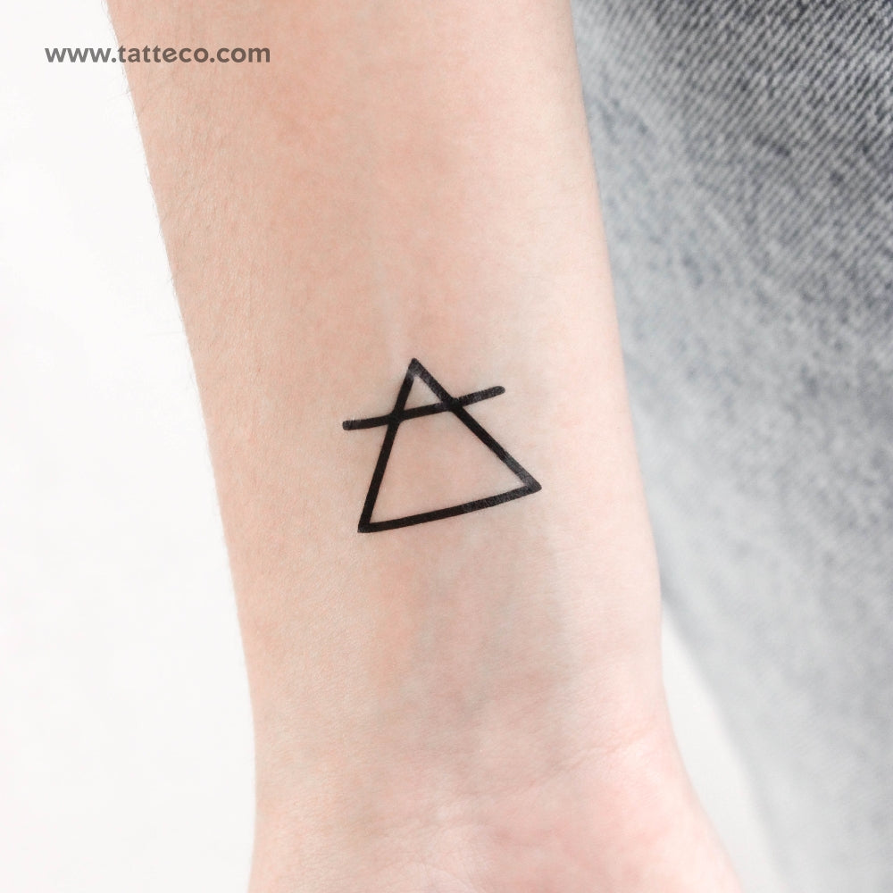 Air Alchemical Symbol Temporary Tattoo - Set of 3