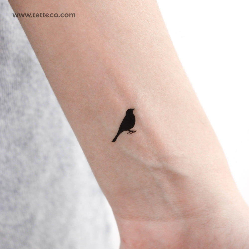 Standing Bird Temporary Tattoo - Set of 3