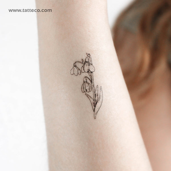 Snowdrop Temporary Tattoo - Set of 3