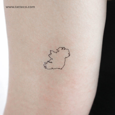 Map Of Ireland Temporary Tattoo - Set of 3