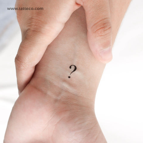 Question Mark Temporary Tattoo - Set of 3