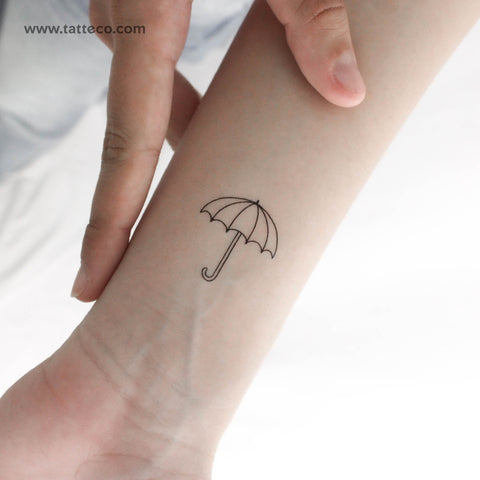 Umbrella Temporary Tattoo - Set of 3