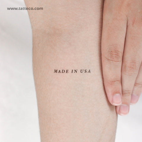 Made In USA Temporary Tattoo - Set of 3