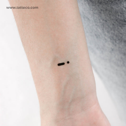 Morse Code N Temporary Tattoo - Set of 3