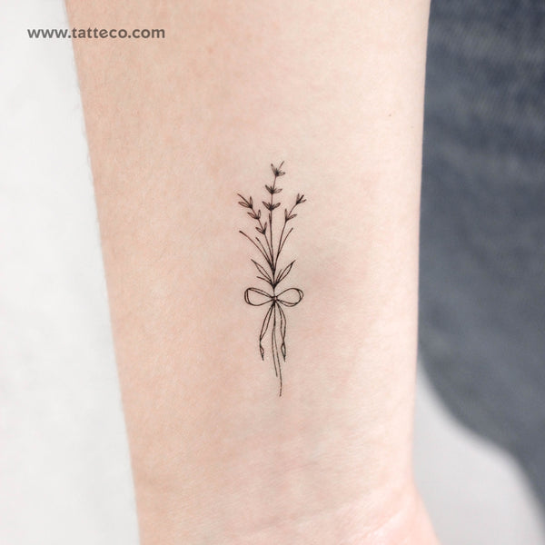 Ribbon Bouquet Temporary Tattoo - Set of 3