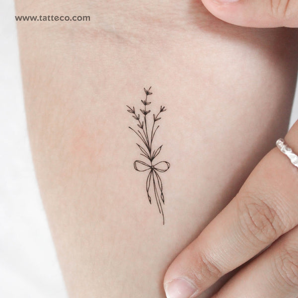 Ribbon Bouquet Temporary Tattoo - Set of 3