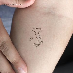 Map Of Italy Temporary Tattoo - Set of 3