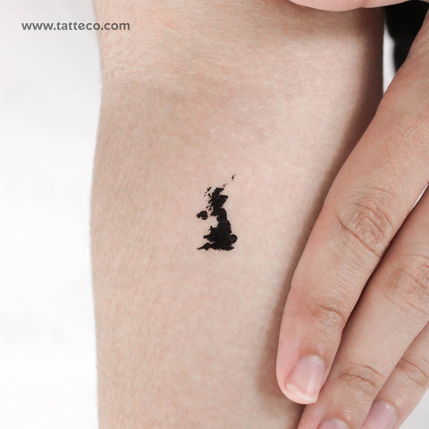 UK Map Temporary Tattoo - Set of 3