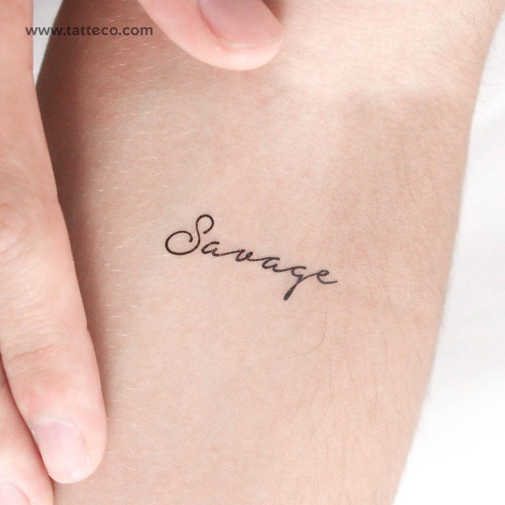 Savage Temporary Tattoo - Set of 3