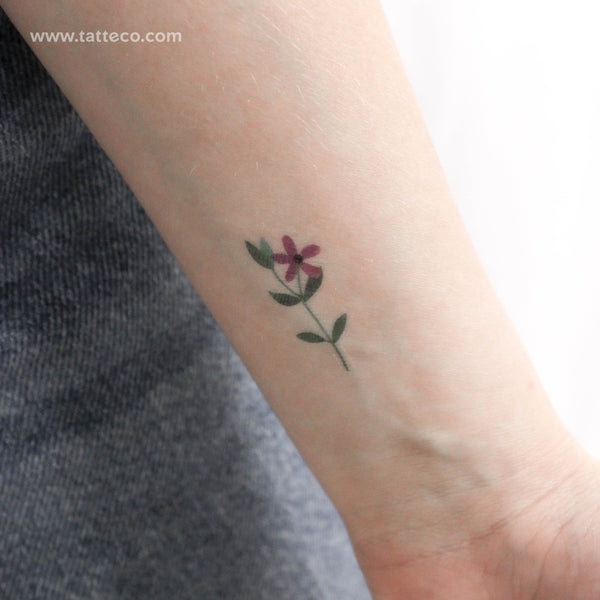 Purple Flower Temporary Tattoo by Zihee - Set of 3