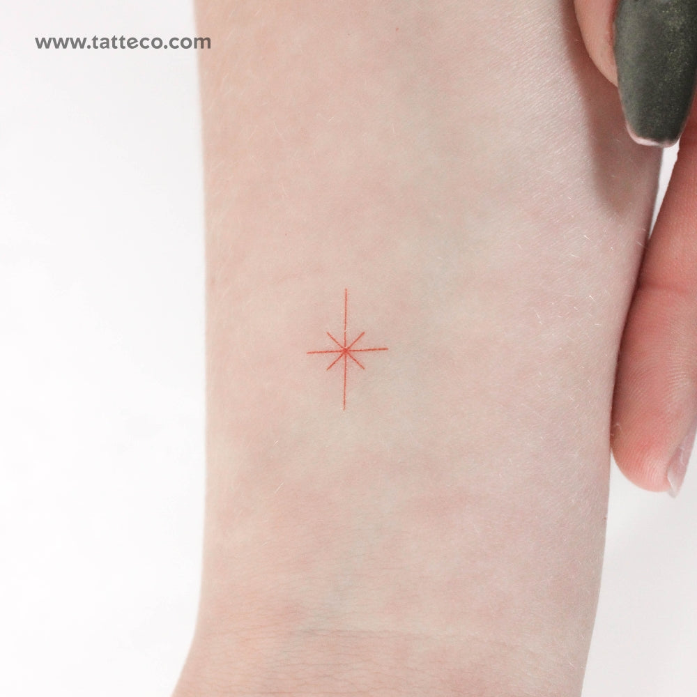 Morning Star Type I [Red] by Jakenowicz Temporary Tattoo - Set of 3